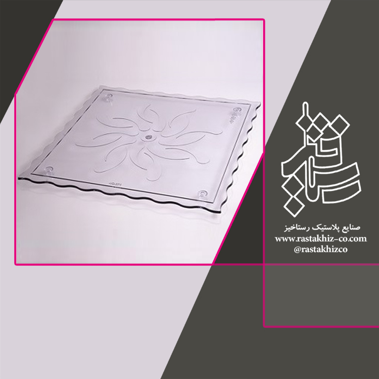 صفحه کیک مربع کریستال در پنج طبقه