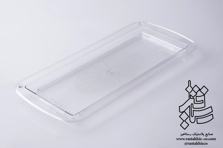 بشقاب مستطیل لبه دار کریستال